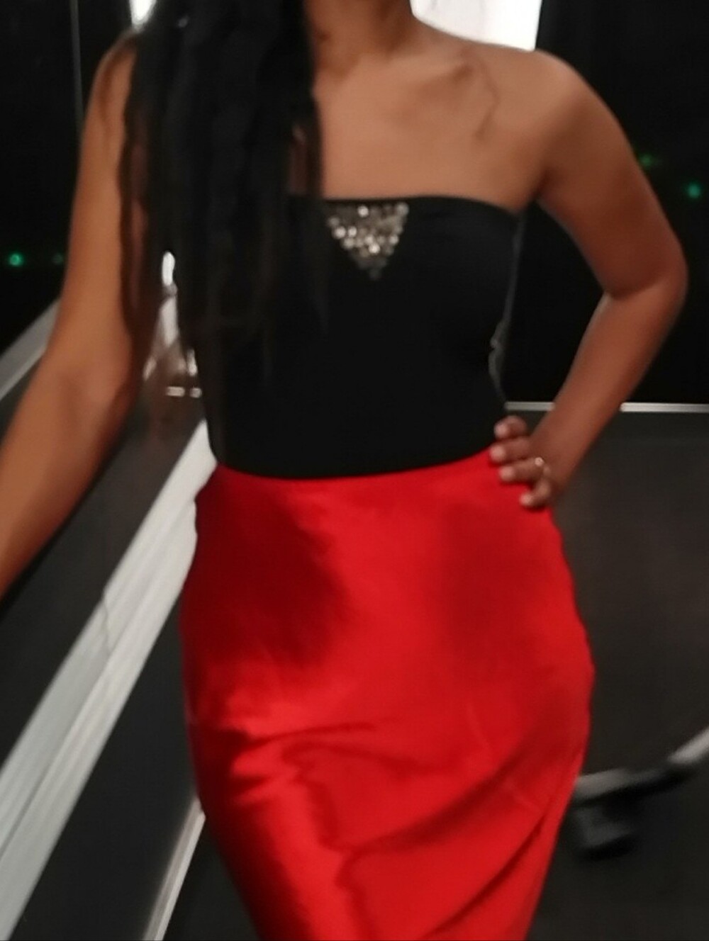 Strapless Tube Top with Beaded Accents